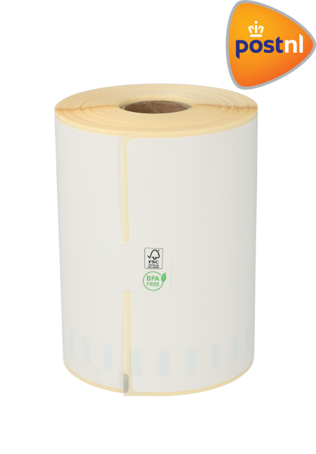 Product Dymo S0904980 compatible labels PostNL, 104mm x 159mm, 220 etiketten, blanco, permanent Afbeelding