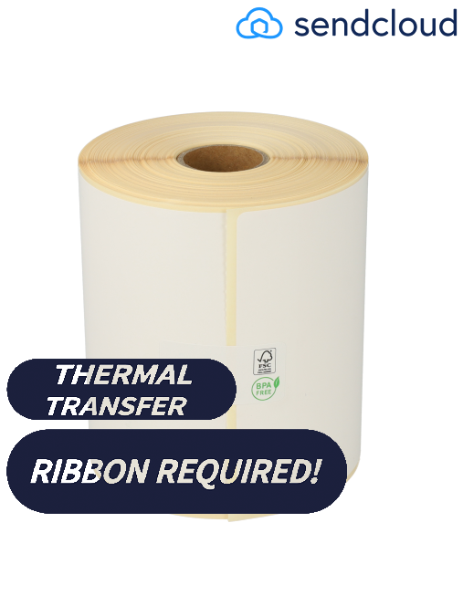 Product TTR Zebra SendCloud (800294-605) compatible verzendlabel, 102mm x 152mm, 300 etiketten, 25mm kern Afbeelding