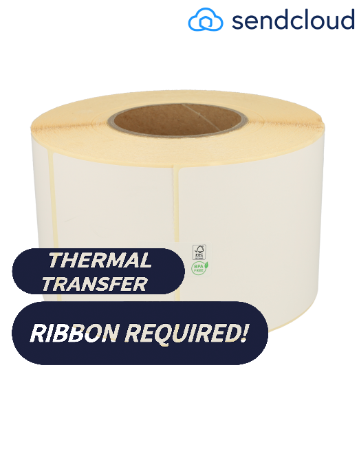 Produit TTR Zebra SendCloud (87985) étiquettes compatibles, 102mm x 152mm, 900 étiquettes, Ø mandrin 76mm Image