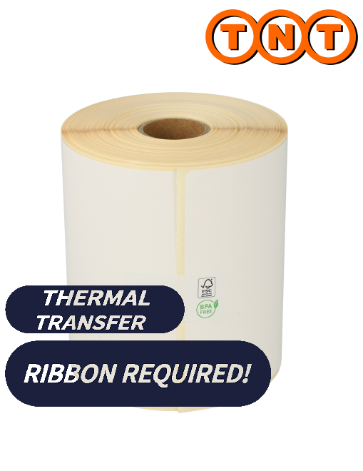 Prodotto TTR Zebra TNT (800294-605) etichetta di spedizione compatibili, 102mm x 152mm, 300 etichette, 25mm diametro Immagine