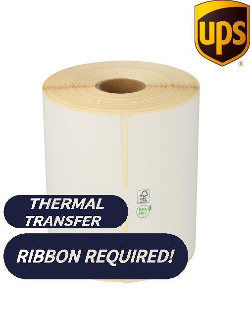 Produit TTR Zebra UPS (800294-605) étiquettes compatibles, 102mm x 152mm, 300 étiquettes, Ø mandrin 25mm Image