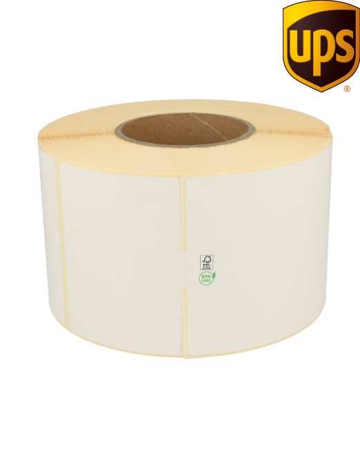 Produkt Zebra kompatible UPS Etiketten, 102mm x 150mm, 900 Etiketten, 76mm Hülse, weiß, permanent Foto