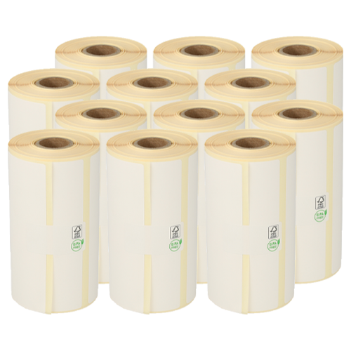 Etichette compatibili Zebra (3005281-T), 102mm x 150mm, 110 etichette, diametro 19mm, bianco, eco, permanente