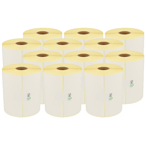 Étiquettes d'expédition thermiques DHL, 102mm x 210mm, TOP, 195 étiquettes jaunes, mandrin 25mm, permanentes