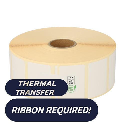 Product Zebra Z-Perform 1000T (880003-025D) compatible, Eco, 38mm x 25mm,  2580 etiketten, 25mm kern, wit, permanent Afbeelding