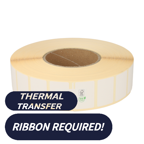 Product Bixolon 800271-105BIX compatible labels, Top, 32mm x 25mm, 2580 etiketten, 25mm kern, blanco, permanent Afbeelding