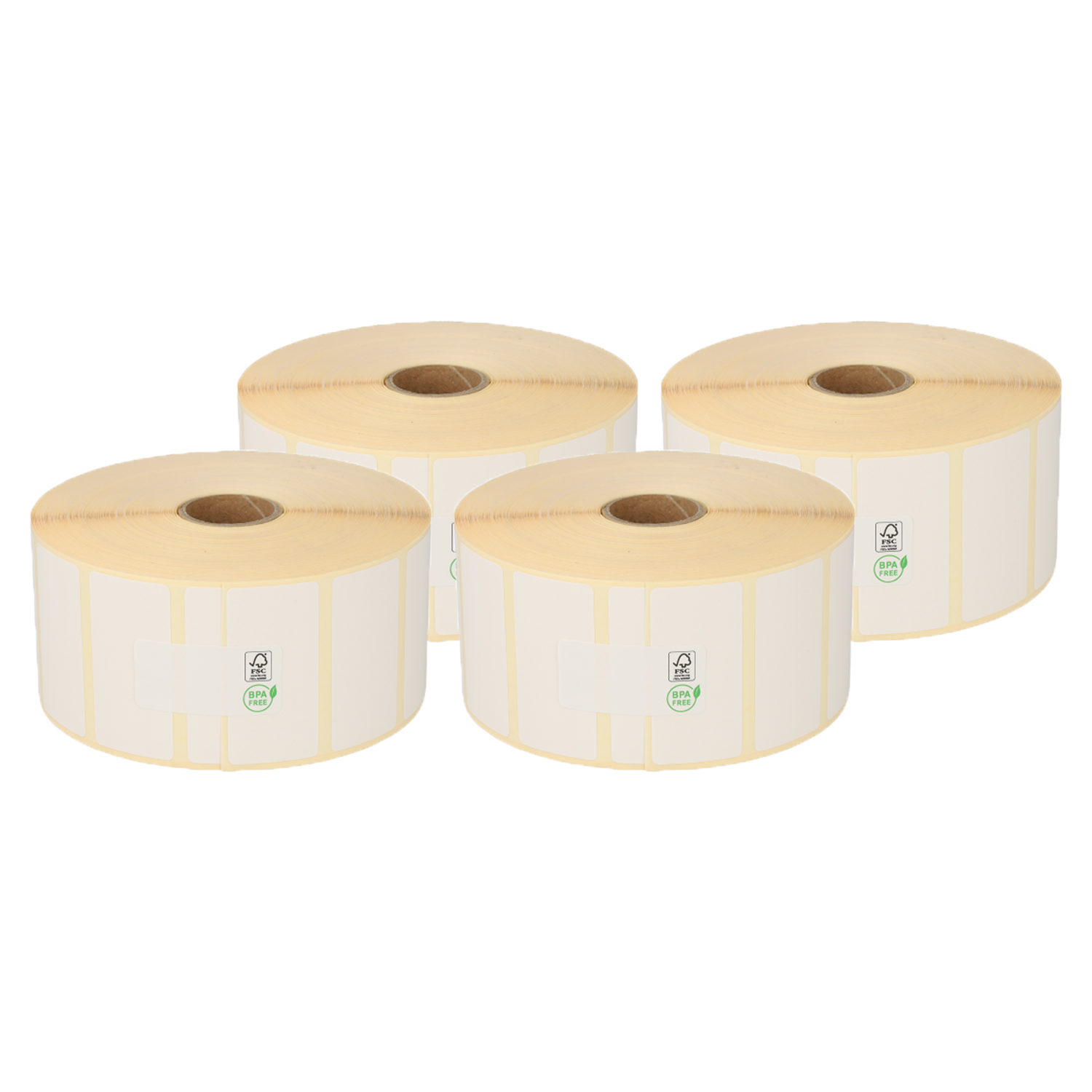 Zebra Z-Perform 1000D (3004996) compatibles, Eco, 51mm x 25mm, 5860 étiquettes, Ø mandrin 76mm, blanches, permanentes
