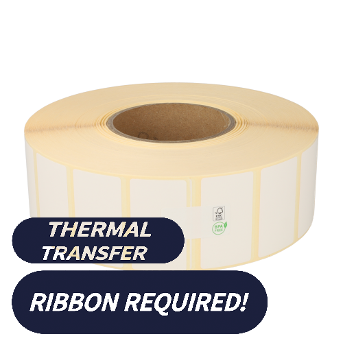 Product Zebra Z-Select 2000T (3006324) compatible, Top, 57mm x 32mm, 5087 etiketten, 76mm kern, wit, permanent Afbeelding