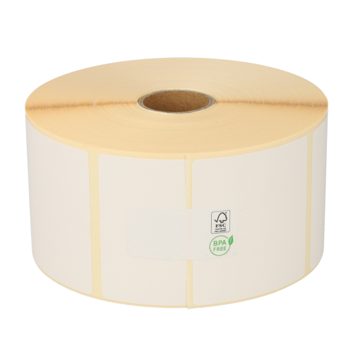 Product Zebra Z-Select 2000D (800262-205) compatible, Top, 57mm x 51mm, 1.370 etiketten, 25mm kern, wit, permanent Afbeelding