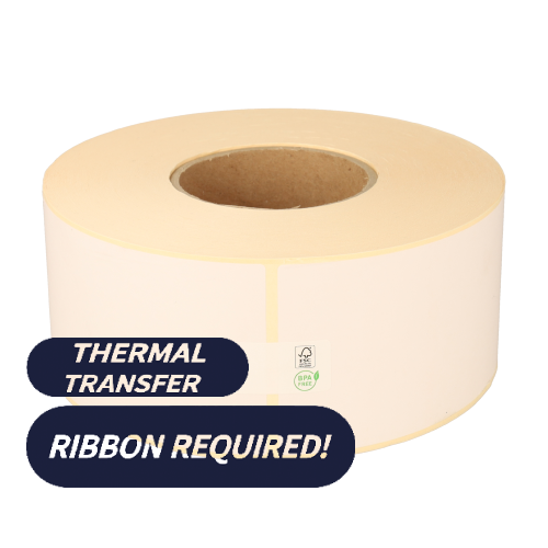 Product Sato P70021068180 compatible labels, 74mm x 210mm, 800 etiketten, 76mm kern, wit, permanent Afbeelding