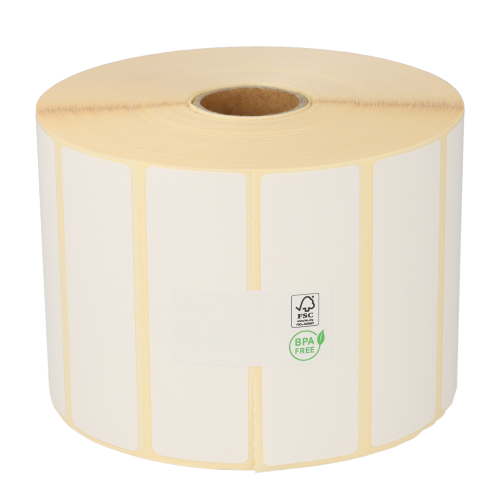 Product Bixolon 800263-105BIX compatible labels, Top, 76mm x 25mm, 2580 etiketten, 25mm kern blanco, permanent Afbeelding