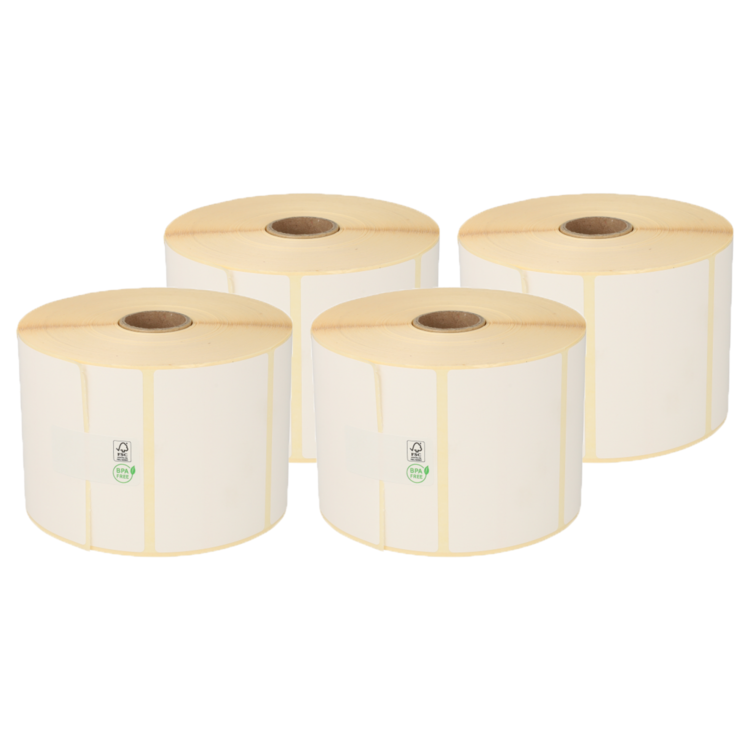 Zebra (800263-205) kompatible Etiketten, 76mm x 51mm, 1370 Etiketten, 25mm Hülse, weiß, ablösbar
