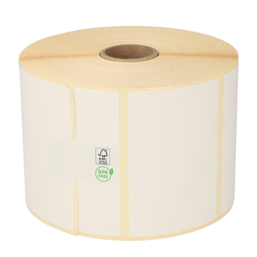 Product Bixolon 800263-205BIX compatible labels, Top, 76mm x 51mm, 1370 etiketten, 25mm kern, blanco, permanent Afbeelding